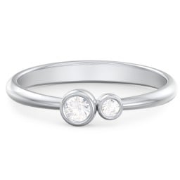 Generations 2-Stone Bezel Set Mother's Ring