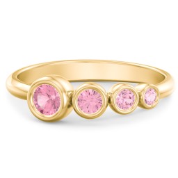 Generations 4-Stone Bezel Set Mother's Ring