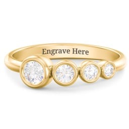 Generations 4-Stone Bezel Set Mother's Ring