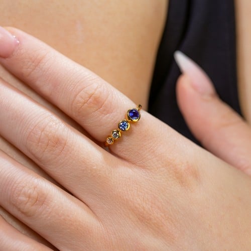 Generations 4-Stone Bezel Set Mother's Ring