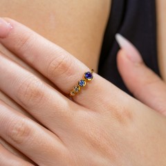 Generations 4-Stone Bezel Set Mother's Ring