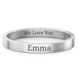 Engravable Stacking Ring in 925 Sterling Silver