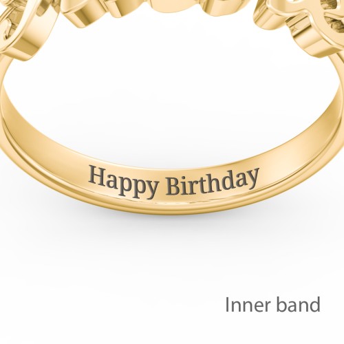 Personalized Name Ring – 10K Yellow Gold