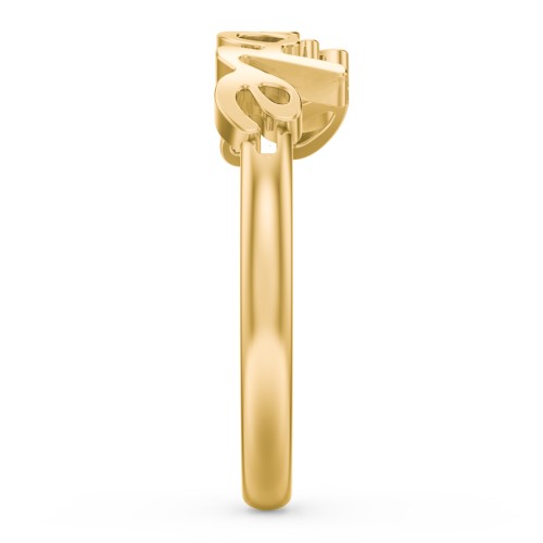 Personalized Name Ring – 10K Yellow Gold