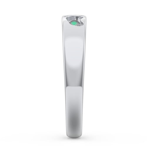 Baby Footprint Cutout Band with Birthstone