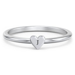 Engravable Dainty Heart Ring