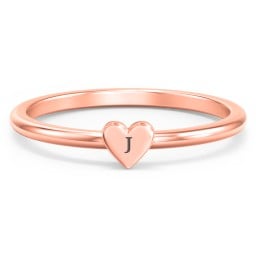 Engravable Dainty Heart Ring