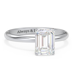 2 ct. (8x6mm) Emerald-Cut Solitaire Moissanite Engagement Ring