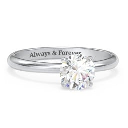1 ct. (6.5mm) Classic Solitaire Moissanite Engagement Ring