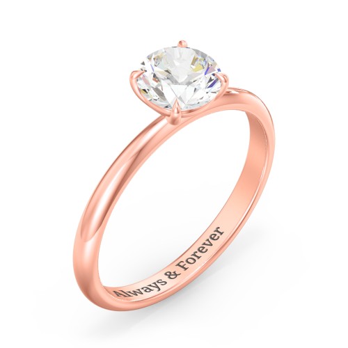 1 ct. (6.5mm) Classic Solitaire Moissanite Engagement Ring