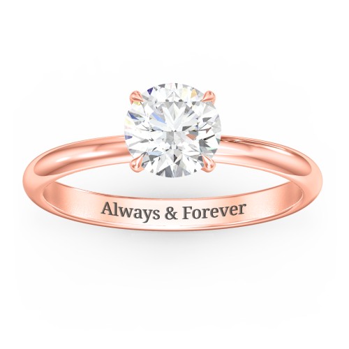 1 ct. (6.5mm) Classic Solitaire Moissanite Engagement Ring