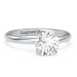 1.5 ct. (7.5mm) Classic Solitaire Moissanite Engagement Ring