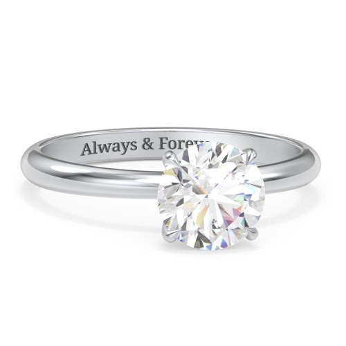 1.5 ct. (7.5mm) Classic Solitaire Moissanite Engagement Ring