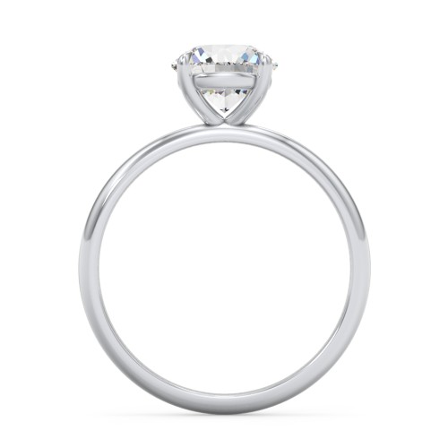 1.5 ct. (7.5mm) Classic Solitaire Moissanite Engagement Ring – 10K White Gold with Moissanite