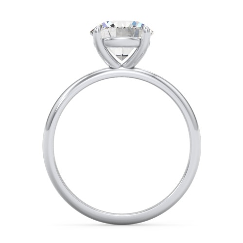 2 ct. (8mm) Classic Solitaire Moissanite Engagement Ring – 10K White Gold with Moissanite
