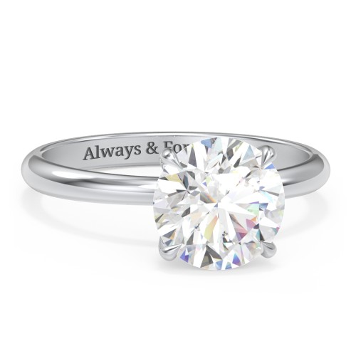 2.5 ct. (8.5mm) Classic Solitaire Moissanite Engagement Ring
