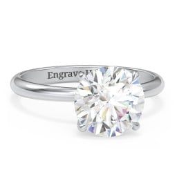 3 ct. (9mm) Classic Solitaire Moissanite Engagement Ring