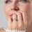 1 ct. (6.5mm) Moissanite Engagement Ring With 1.5mm Side Stones – 10K White Gold with Moissanite and Lab Diamond