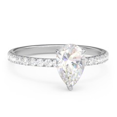 1.75 Carat Pear Engagement Ring, Diamond Engagement Ring, Pear Cut Engagement  Ring, Pear Diamond Ring, Double Halo Ring, Pear Double Halo - Etsy UK
