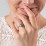 1 ct. (10x5mm) Marquise Moissanite Engagement Ring With 2mm Side Stones – 10K White Gold with Moissanite and Lab Diamond