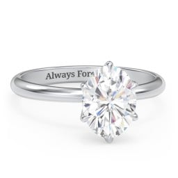 2 ct. (9x7mm) Moissanite Engagement Ring with Tulip Setting