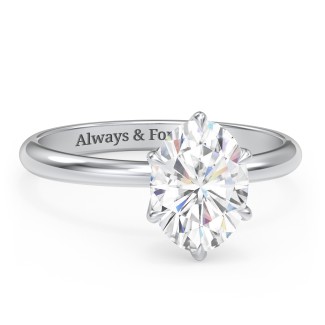 2 ct. (9x7mm) Moissanite Engagement Ring with Tulip Setting