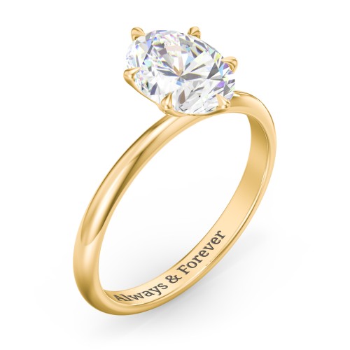 2 ct. (9x7mm) Moissanite Engagement Ring with Tulip Setting