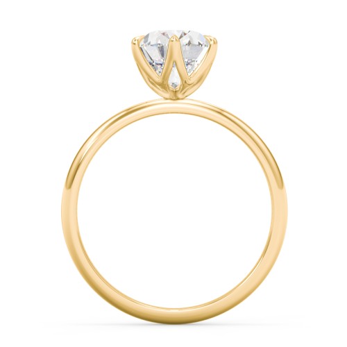 2 ct. (9x7mm) Moissanite Engagement Ring with Tulip Setting