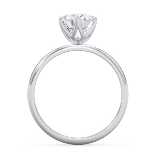 2 ct. (9x7mm) Moissanite Engagement Ring with Tulip Setting – 10K White Gold with Moissanite