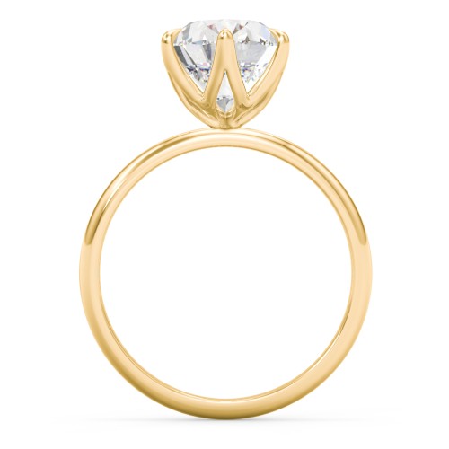 3 ct. (10x8mm) Moissanite Engagement Ring with Tulip Setting – 10K Yellow Gold with Moissanite
