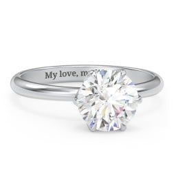 2 ct. (8mm) Moissanite Engagement Ring with Tulip Setting