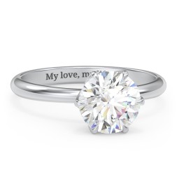 2 ct. (8mm) Moissanite Engagement Ring with Tulip Setting
