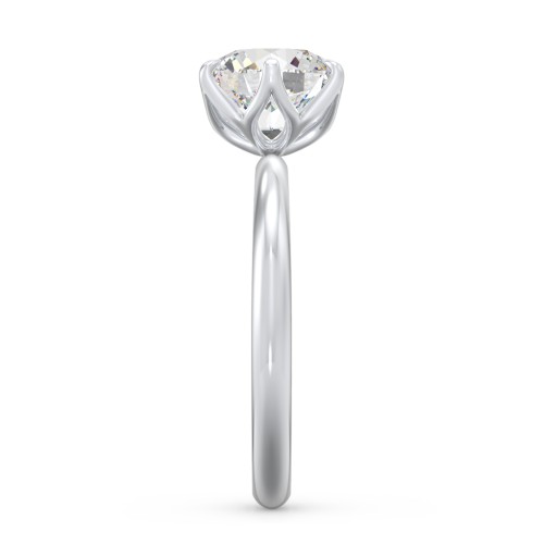 2 ct. (8mm) Moissanite Engagement Ring with Tulip Setting – 10K White Gold with Moissanite