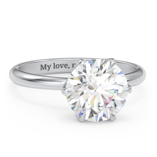 3 ct. (9mm) Moissanite Engagement Ring with Tulip Setting