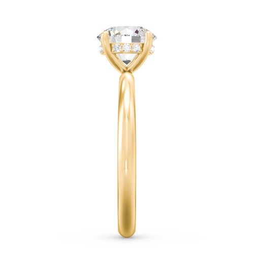 1.5 ct. (7.5mm) Moissanite Engagement Ring with Hidden Halo