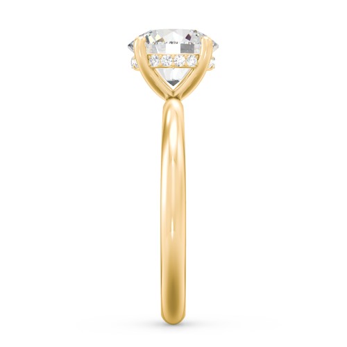 2 ct. (8mm) Moissanite Engagement Ring with Hidden Halo