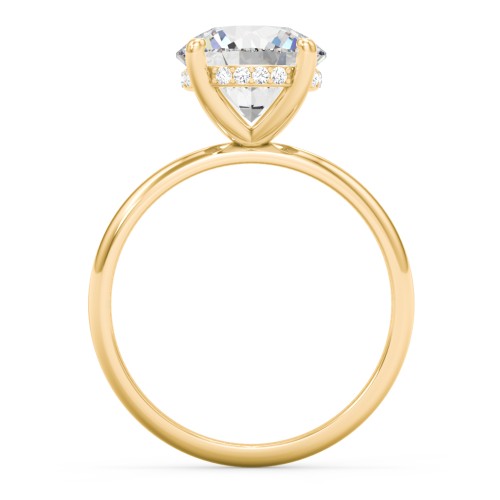 3 ct. (9mm) Moissanite Engagement Ring with Hidden Halo