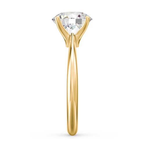 2.5 ct. (8.5mm) Moissanite Engagement Ring with Tapered Knife Edge