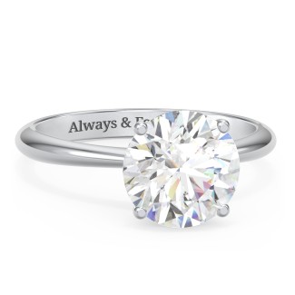 3 ct. (9mm) Moissanite Engagement Ring with Tapered Knife Edge