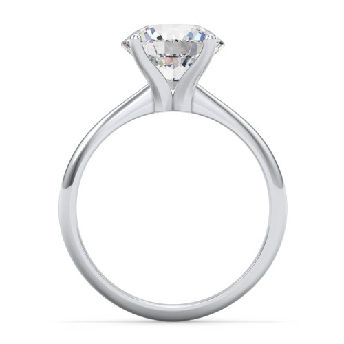 3 ct. (9mm) Moissanite Engagement Ring with Tapered Knife Edge – 10K White Gold with Moissanite