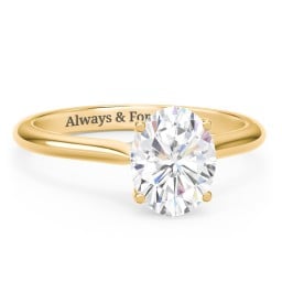 2 ct. (9x7mm) Oval Moissanite Engagement Ring with Hidden Halo and Accents