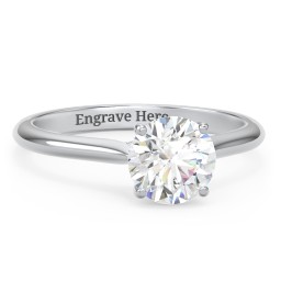 1.5 ct. (7.5mm) Moissanite Engagement Ring with Hidden Halo and Accents