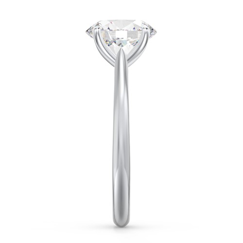 2 ct. (9x7mm) Oval Moissanite Classic Two Tone Engagement Ring – 10K White Gold with Moissanite
