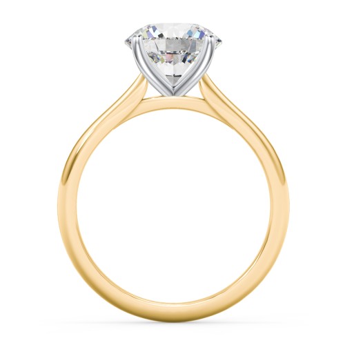 2.5 ct. (8.5mm) Moissanite Classic Two Tone Engagement Ring