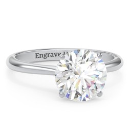 3 ct. (9mm) Moissanite Classic Two Tone Engagement Ring