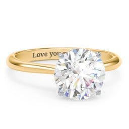 3 ct. (9mm) Moissanite Classic Two Tone Engagement Ring