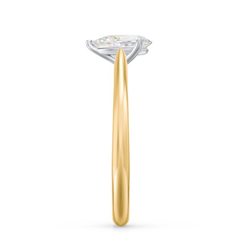 1 ct. (8x5mm) Pear Moissanite Classic Two Tone Engagement Ring