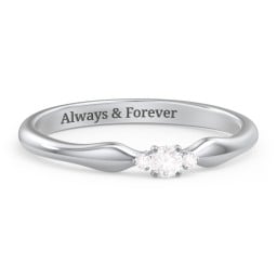 Dainty Trinity Stone Promise Ring