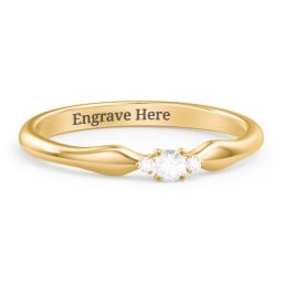 Dainty Trinity Stone Promise Ring