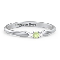 Dainty Trinity Stone Promise Ring